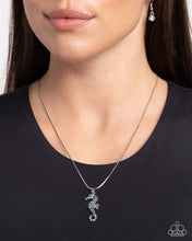 Load image into Gallery viewer, Seahorse Shanty - Blue Necklace - Paparazzi Jewelry