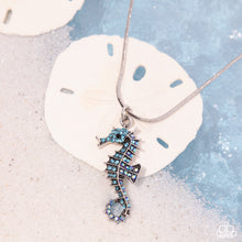 Load image into Gallery viewer, Seahorse Shanty - Blue Necklace - Paparazzi Jewelry