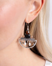 Load image into Gallery viewer, Metropolitan Majesty - Black Earrings - Paparazzi Jewelry