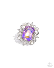 Load image into Gallery viewer, paparazzi-accessories-framed-flourish-purple-ring