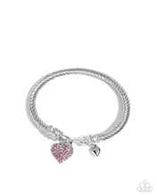 Load image into Gallery viewer, paparazzi-accessories-heart-hour-pink-bracelet