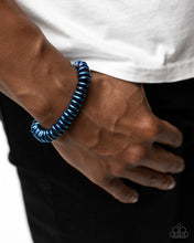 Load image into Gallery viewer, Dynamic Discs - Blue Mens Bracelet - Paparazzi Jewelry