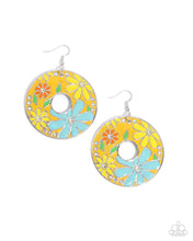 Load image into Gallery viewer, paparazzi-accessories-embroidered-elegance-yellow-earrings