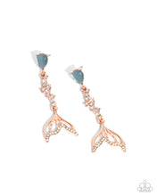 Load image into Gallery viewer, paparazzi-accessories-mermaid-motivation-copper-post earrings
