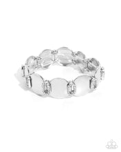 Load image into Gallery viewer, paparazzi-accessories-shimmery-sneak-peek-white-bracelet