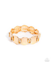 Load image into Gallery viewer, paparazzi-accessories-shimmery-sneak-peek-gold-bracelet
