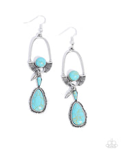Load image into Gallery viewer, paparazzi-accessories-badlands-basic-blue-earrings