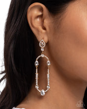 Load image into Gallery viewer, Hard to Forget - Gold Post Earrings - Paparazzi Jewelry