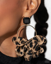 Load image into Gallery viewer, Charming Cheetah - Gold Post Earrings - Paparazzi Jewelry