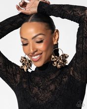 Load image into Gallery viewer, Charming Cheetah - Gold Post Earrings - Paparazzi Jewelry
