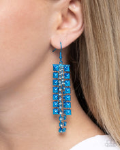 Load image into Gallery viewer, Forceful Fringe - Blue Earrings - Paparazzi Jewelry