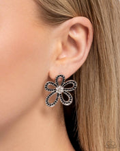Load image into Gallery viewer, Blooming Belle - Black Post Earrings - Paparazzi Jewelry