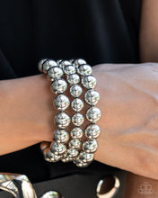 Load image into Gallery viewer, Refreshing Raindrops - Silver Bracelet - Paparazzi Jewelry