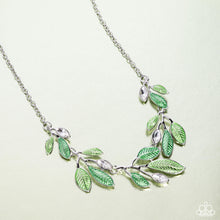 Load image into Gallery viewer, Lyrical Leaves - Green Necklace - Paparazzi Jewelry
