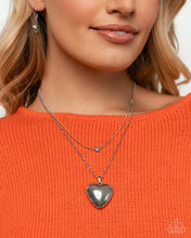 Load image into Gallery viewer, Halting Hearts - Silver Necklace - Paparazzi Jewelry