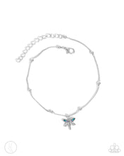 Load image into Gallery viewer, paparazzi-accessories-dainty-dragonfly-blue-anklet