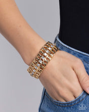 Load image into Gallery viewer, Secure Shimmer - Gold Bracelet - Paparazzi Jewelry