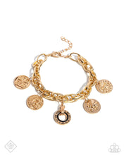 Load image into Gallery viewer, paparazzi-accessories-delightful-declaration-gold-bracelet