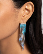 Load image into Gallery viewer, Careless Cascade - Blue Post Earrings - Paparazzi Jewelry