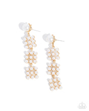 Load image into Gallery viewer, paparazzi-accessories-pearl-pastime-gold-post earrings