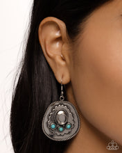 Load image into Gallery viewer, Cowboy Chaperone - Blue Earrings - Paparazzi Jewelry