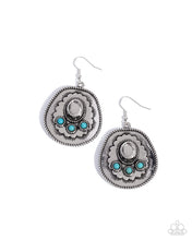 Load image into Gallery viewer, paparazzi-accessories-cowboy-chaperone-blue-earrings