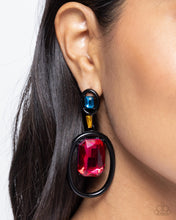 Load image into Gallery viewer, Dipped in Dazzle - Black Post Earrings - Paparazzi Jewelry