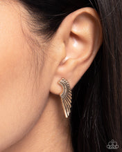 Load image into Gallery viewer, Angelic Altitude - Gold Post Earrings - Paparazzi Jewelry