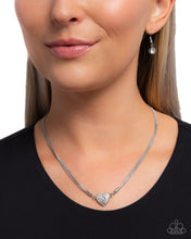 Load image into Gallery viewer, Heartbroken Bling - White Necklace - Paparazzi Jewelry