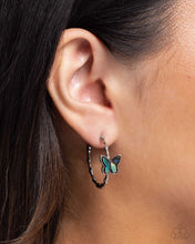 Load image into Gallery viewer, Butterfly Beginning - Blue Earrings - Paparazzi Jewelry