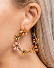 Load image into Gallery viewer, Wreathed Welcome - Gold Post Earrings - Paparazzi Jewelry