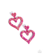 Load image into Gallery viewer, paparazzi-accessories-dazzling-deed-pink-post earrings