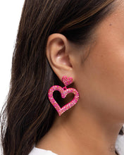 Load image into Gallery viewer, Dazzling Deed - Pink Post Earrings - Paparazzi Jewelry
