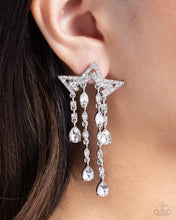 Load image into Gallery viewer, Stellar Scale - White Post Earrings - Paparazzi Jewelry