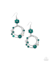 Load image into Gallery viewer, paparazzi-accessories-wreathed-waikiki-green-earrings