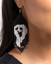 Load image into Gallery viewer, Spooky Strands - Black Earrings - Paparazzi Jewelry