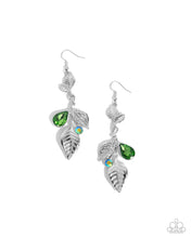 Load image into Gallery viewer, paparazzi-accessories-descending-dazzle-green-earrings