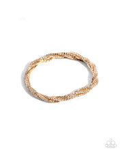 Load image into Gallery viewer, paparazzi-accessories-twisted-triumph-gold-bracelet