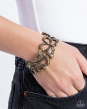 Load image into Gallery viewer, Butterfly Business - Brass Bracelet - Paparazzi Jewelry
