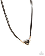 Load image into Gallery viewer, paparazzi-accessories-heartbroken-bling-black-necklace