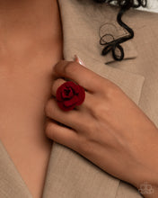 Load image into Gallery viewer, Relaxed Rosette - Red Ring - Paparazzi Jewelry