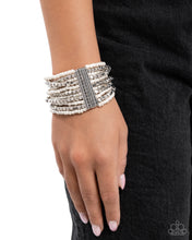 Load image into Gallery viewer, Spirited Stack - White Bracelet - Paparazzi Jewelry