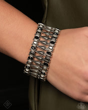 Load image into Gallery viewer, Festival Fencing - Black Bracelet - Paparazzi Jewelry