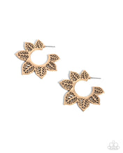 Load image into Gallery viewer, paparazzi-accessories-tangled-tapestry-gold-earrings