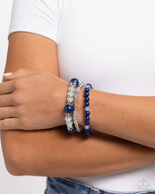 Load image into Gallery viewer, Flashy Frugality - Blue Bracelet - Paparazzi Jewelry