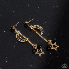 Load image into Gallery viewer, Astral Admiration - Black Post Earrings - Paparazzi Jewelry