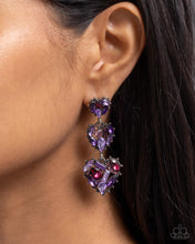 Load image into Gallery viewer, Lovable Lure - Purple Post Earrings - Paparazzi Jewelry