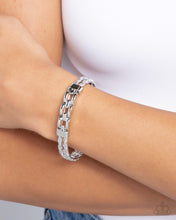 Load image into Gallery viewer, Mismatched Movement - Silver Bracelet - Paparazzi Jewelry