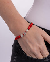 Load image into Gallery viewer, Festival Fling - Red Bracelet - Paparazzi Jewelry