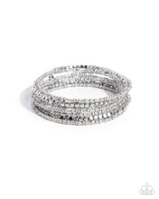 Load image into Gallery viewer, paparazzi-accessories-best-way-to-unwind-silver-bracelet